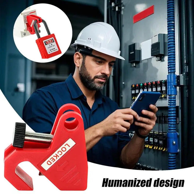 Universal Moulded Case Circuit Breaker Lockout Electrical Air Switch Handle Tool-Free MCCB Safety Lock Off LOTO Devices Peaceful Pleasures Health and Wellness
