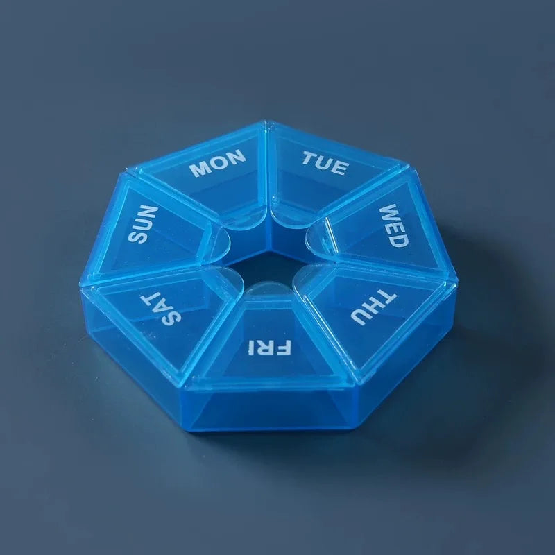 7-Day Pill Organizer Box | Portable Weekly Medicine Dispenser
