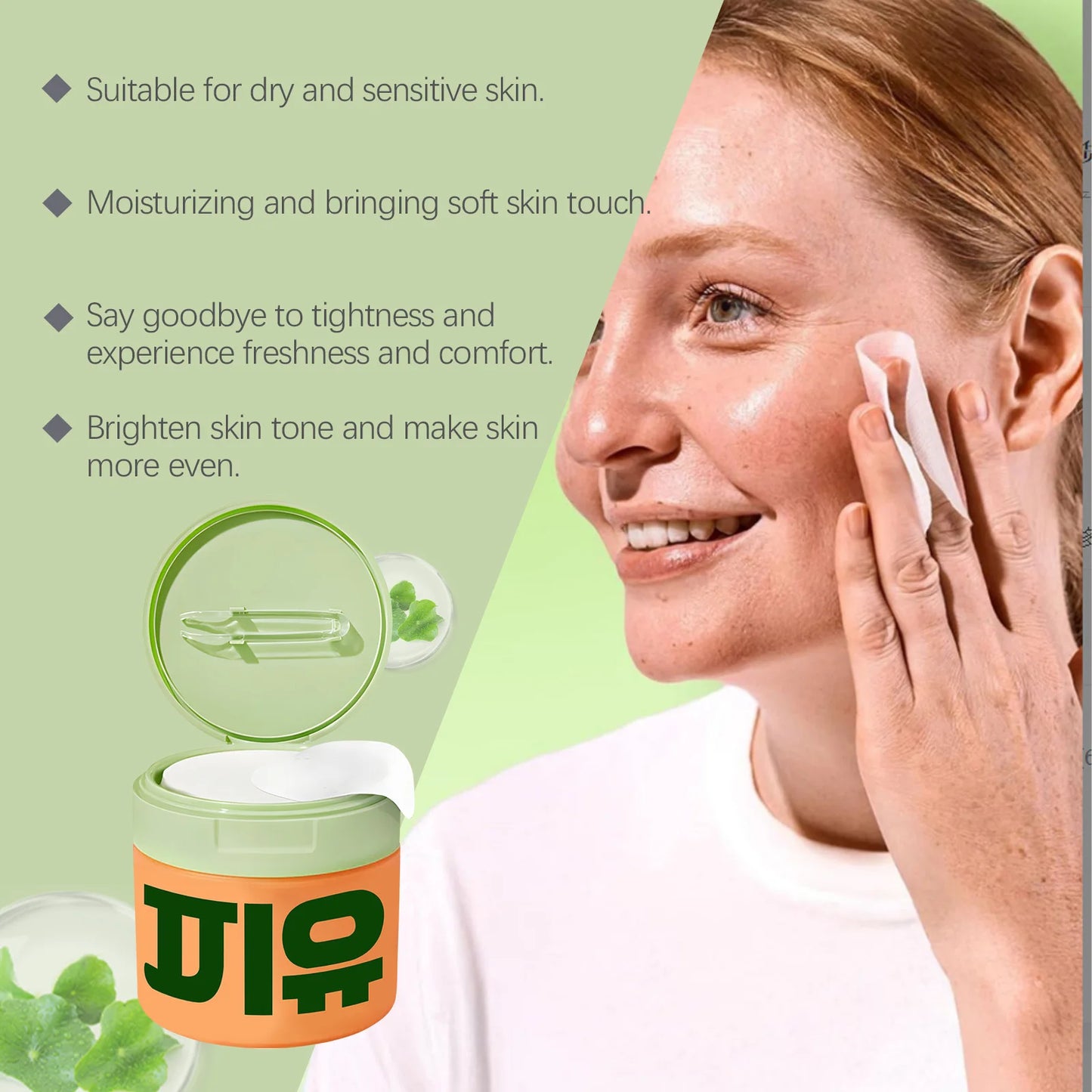 Centella Moisturizing Pads Deep Cleaning Improve Dullness Softening Keratin Brighten Enhance Skin Elasticity Facial Care Pads Peaceful Pleasures Health and Wellness
