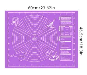 Silicone Pastry Mat 45x60cm | Non-Stick Baking & Dough Mat