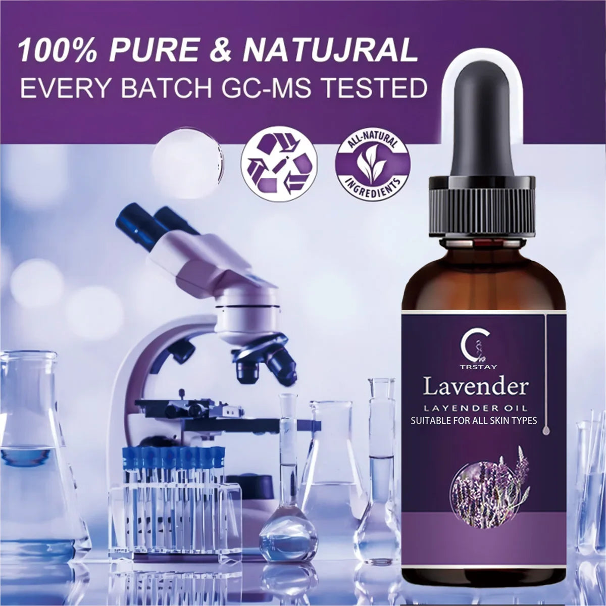 TRSTAY Lavender Face Serum – Hydrating & Brightening Oil