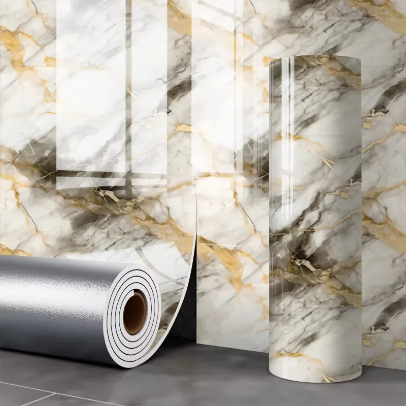 3D Marble Self-Adhesive Foam Wall Panels | Waterproof Stone Look