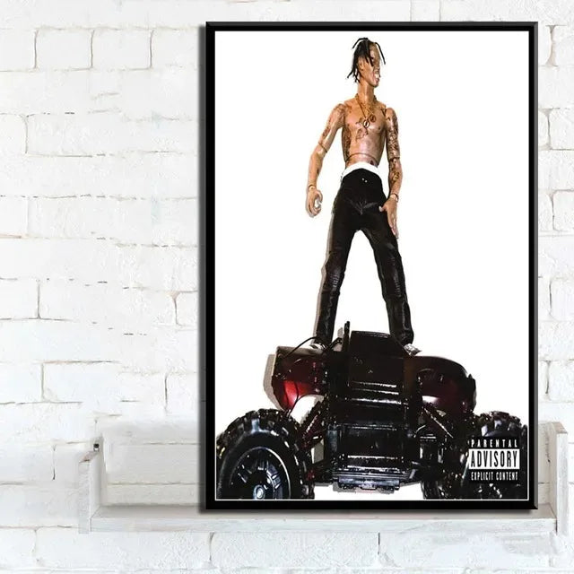 Travis Scott Astroworld Rodeo Canvas Poster | Rap Wall Art