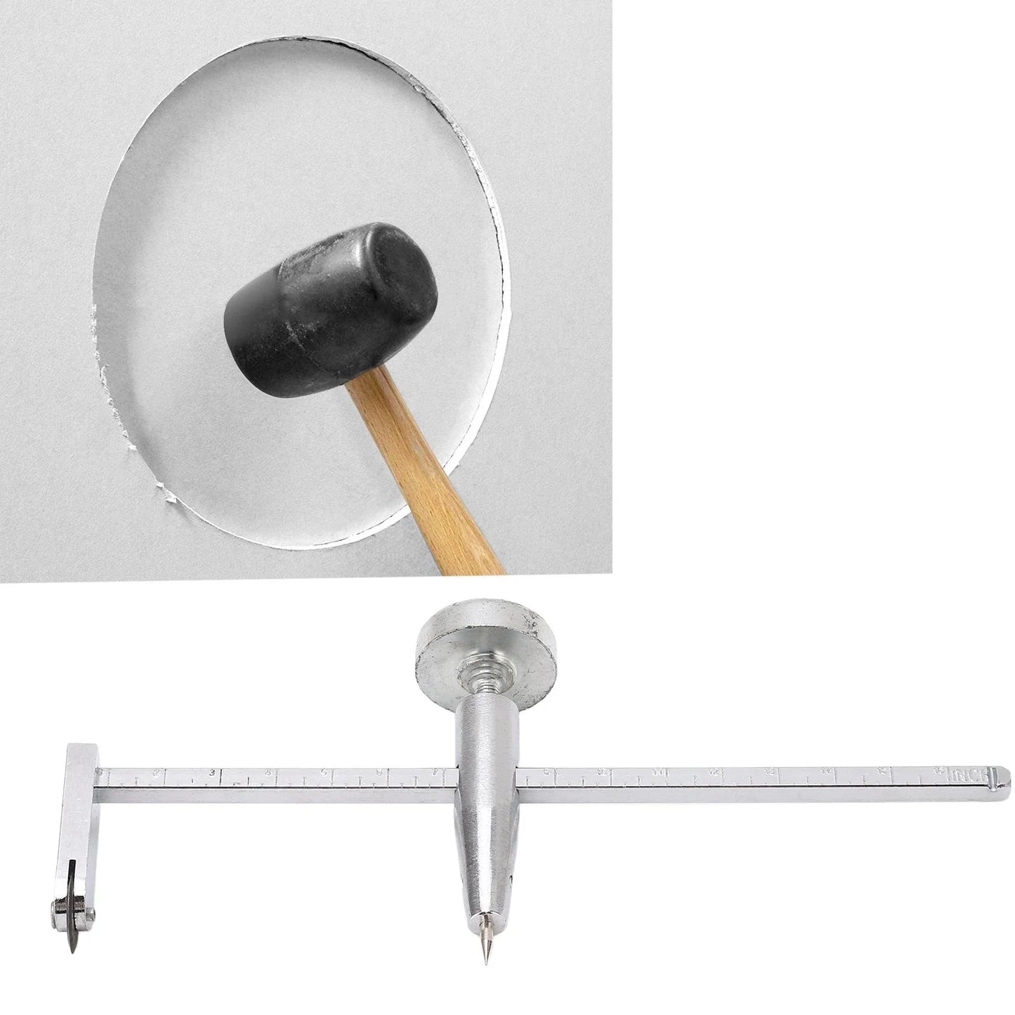Dry Wall Circle Hole Cutter Steel Shaft Plasterboard Saw Adjustable