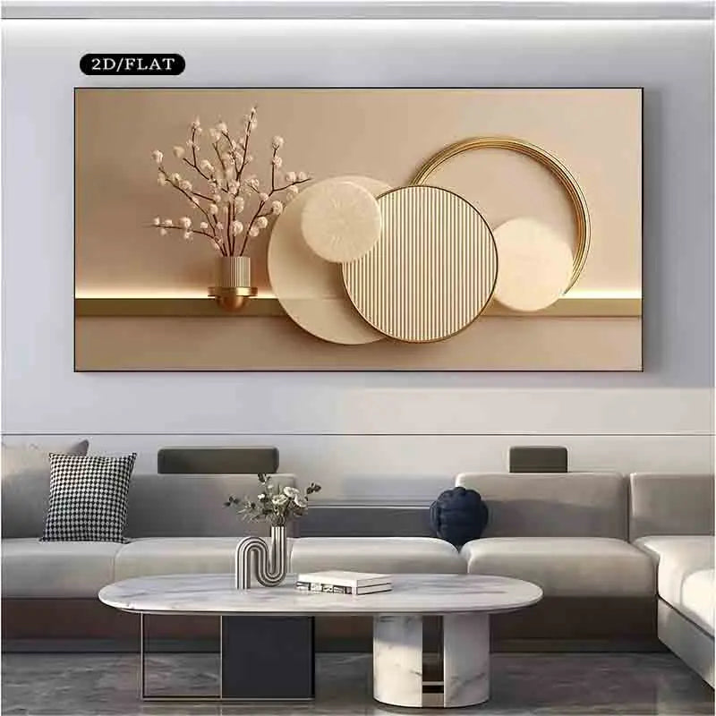 2D Flat, Large Unframed Canvas, Modern Minimalist Design. for Spaces Such As The Living Room, Bedroom, Kitchen, Office Decor Peaceful Pleasures Health and Wellness 40x80cm No Frame ZLH10432