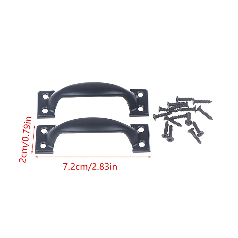 3/4/5/6inch Door Handle+Screws Iron Door Handle Gate Handle Pull For Sliding Door Gate Garage Sheds Window Pulls Knob Hardware Peaceful Pleasures Health and Wellness 3Inch