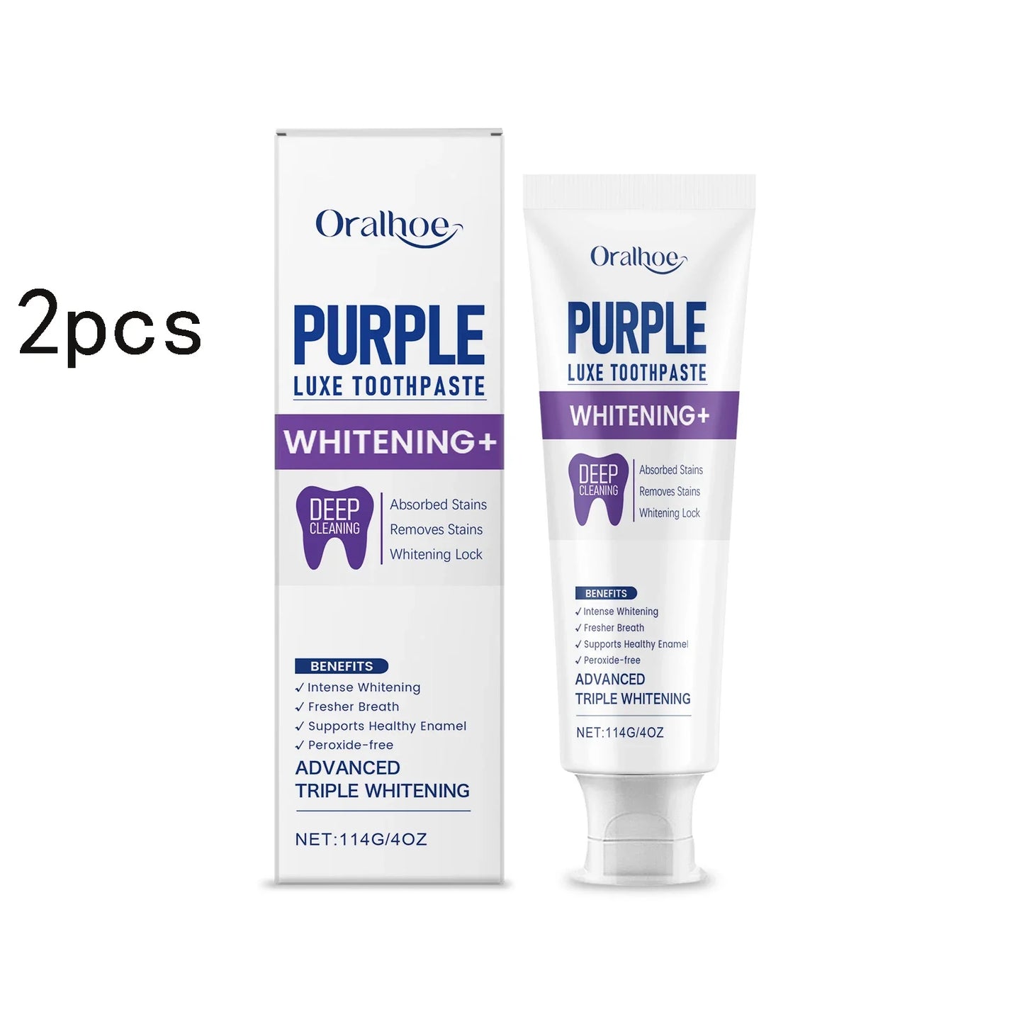 Hydroxyapatite Purple Toothpaste – Mint Color Correcting 114g