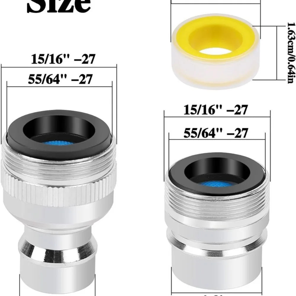 360° Swivel Brass Faucet Aerator & Dishwasher Adapter