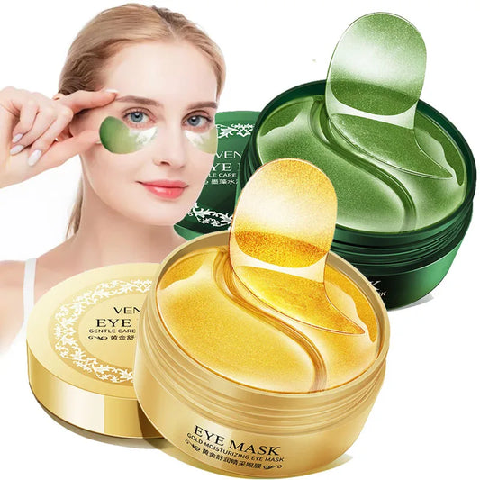 BIOAOUA Gold Collagen Eye Masks 60pc – Dark Circles & Firming Collagen Eye Mask Peaceful Pleasures Health and Wellness