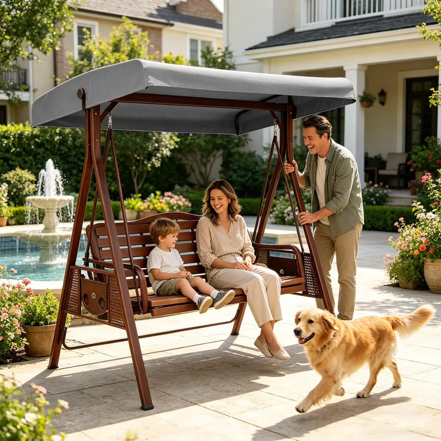 75x47" Waterproof UV-Resistant Swing Canopy Replacement Cover