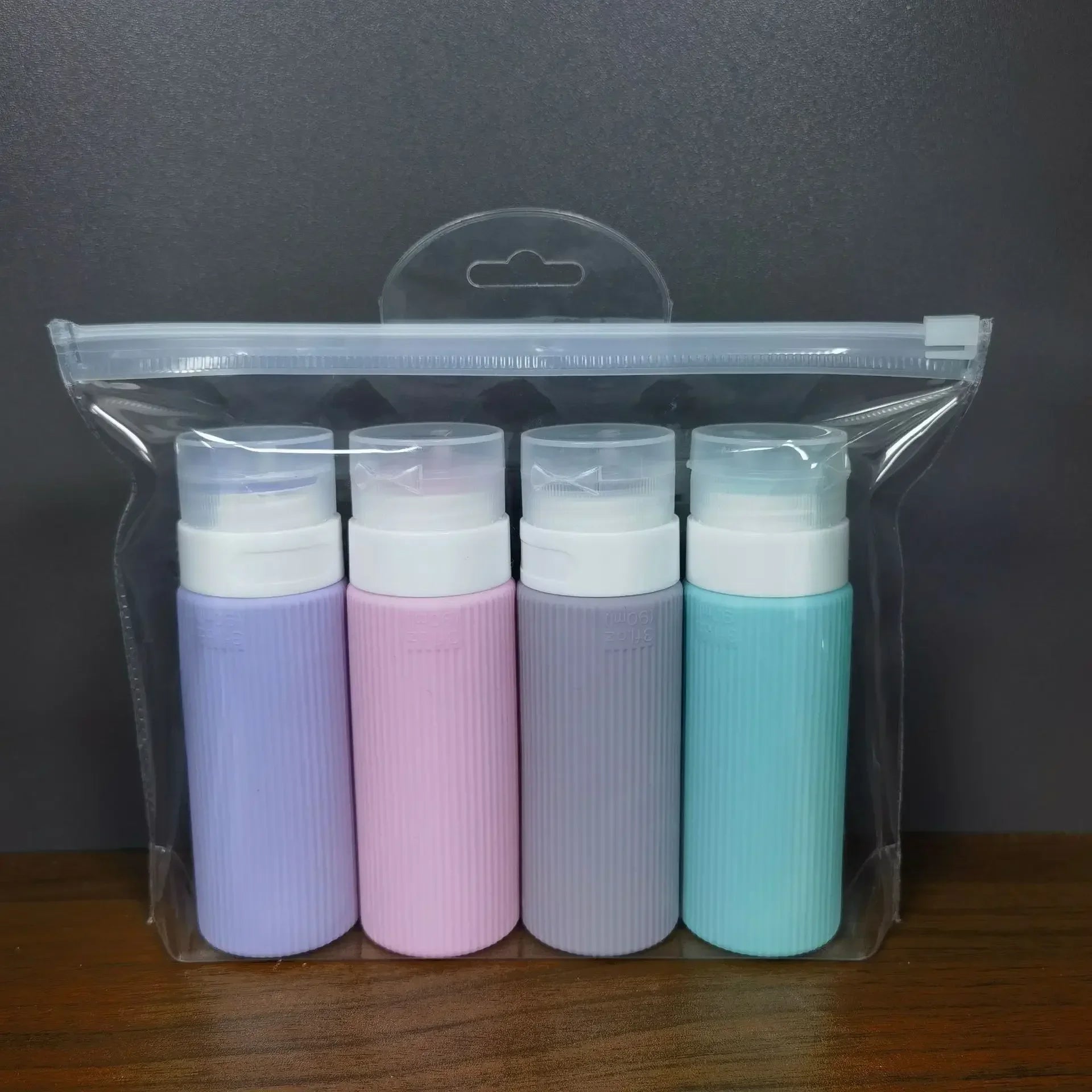4pcs 100ML Silicone Travel Bottles Accessories Portable BPA Free Leak Proof Squeezable Size Containers Travel Essentials Sets Peaceful Pleasures Health and Wellness