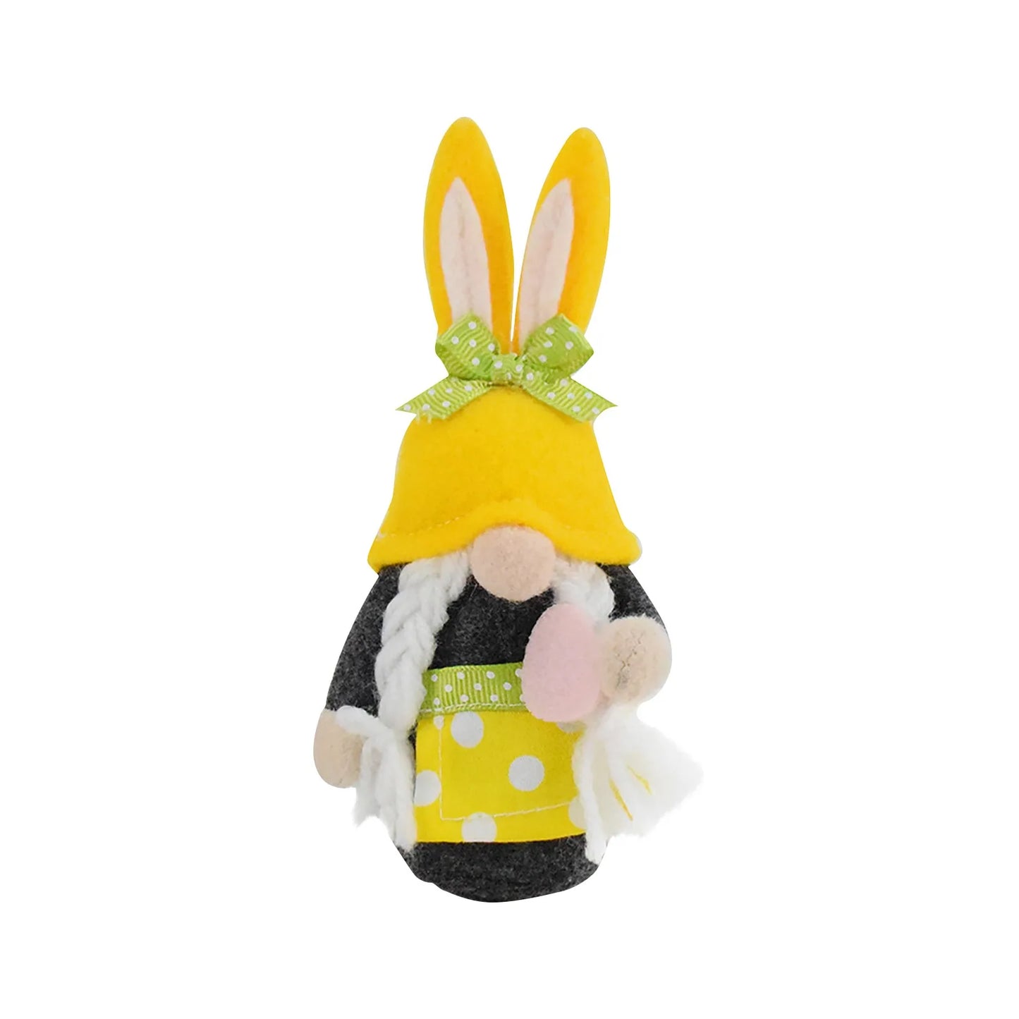 Easter Bunny Plush Figurine | Spring Décor Rabbit Sculpture Holiday Figurine Peaceful Pleasures Health and Wellness C One Size