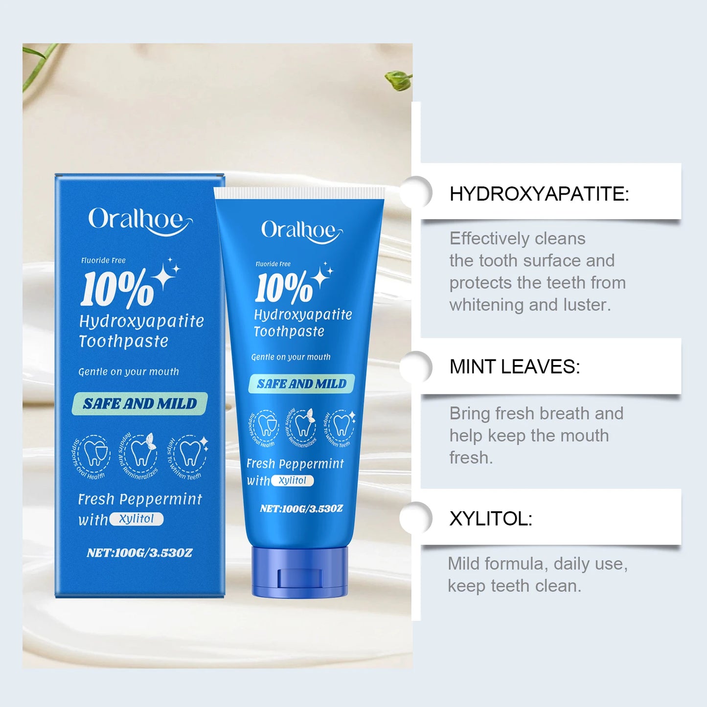 Oralhoe Whitening Toothpaste – Remove Stains & Fresh Breath