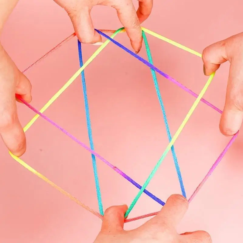 Rainbow Finger Strings 3-Pack | Kids Motor Skills String Game