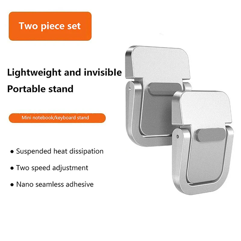 Foldable Mini Laptop Stand Riser – Portable Cooling Bracket Pair