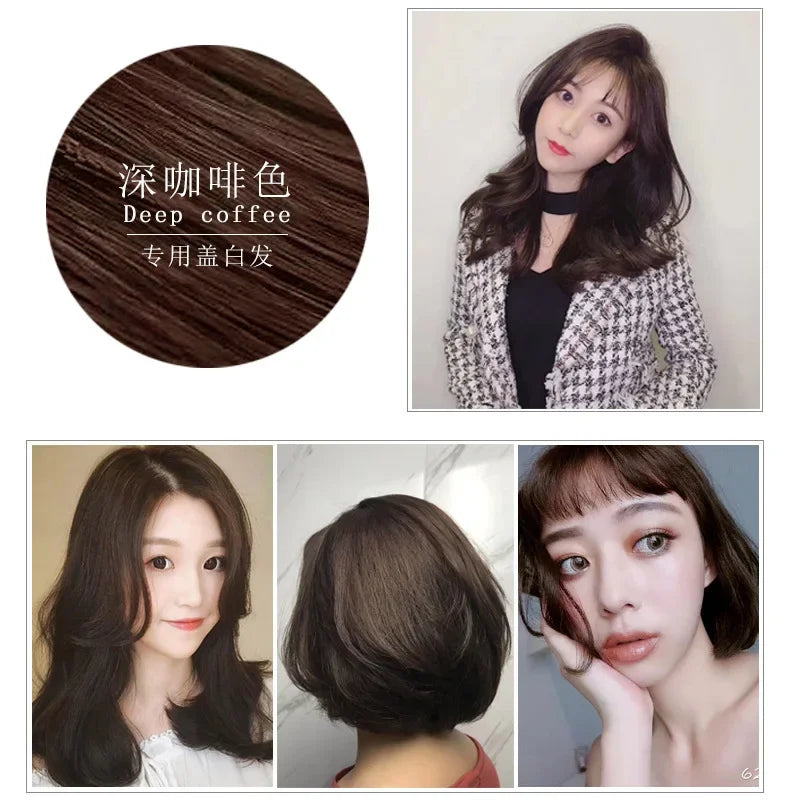 Ginger Herbal Hair Color Shampoo — Multi-Shade, Ammonia-Free, Gray Coverage | 500ml Peaceful Pleasures Health and Wellness deep coffee