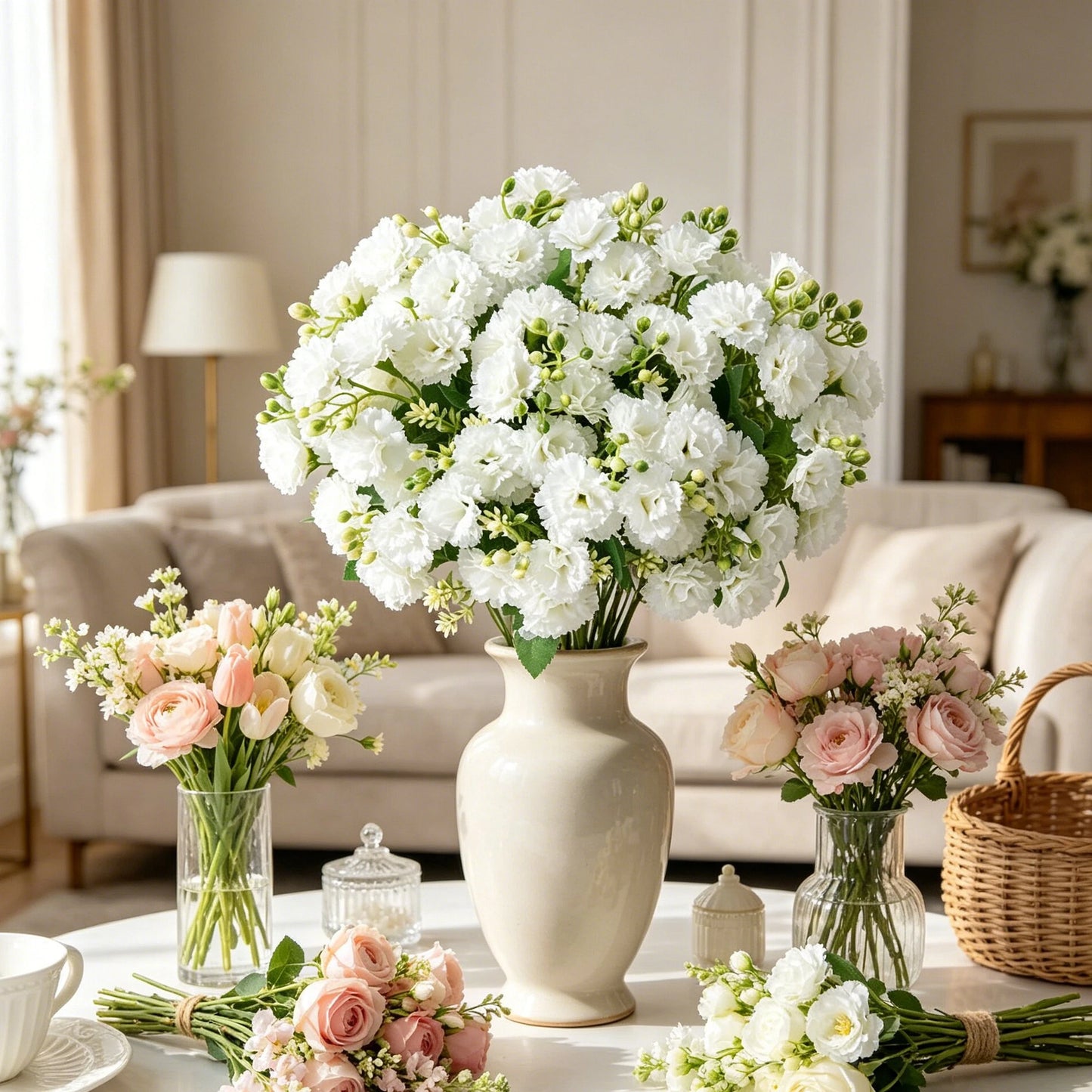 Silk Carnation Artificial Flowers – Wedding & Home Decor
