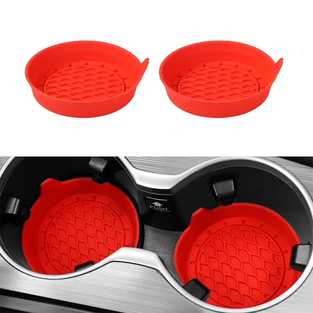 8cm Silicone Car Cup Holder Coaster – Anti-Slip Waterproof