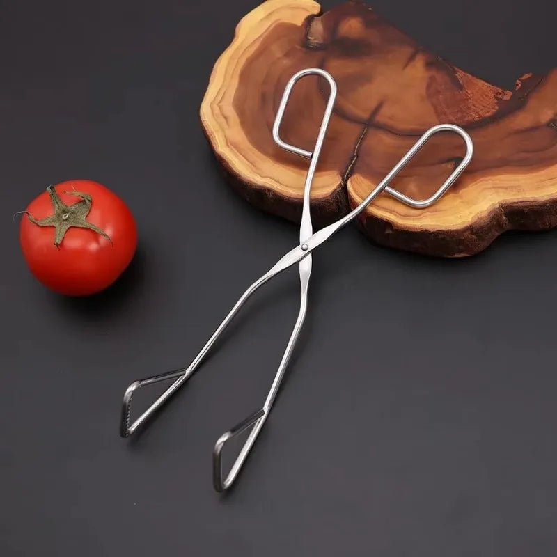 Stainless Steel Food Clip Kitchen Clip Barbecue Steak Triangle Bread Clip Peaceful Pleasures Health and Wellness