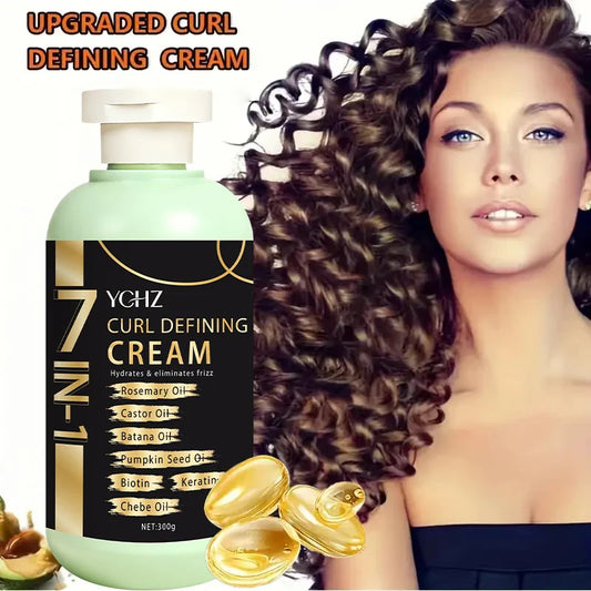 YCHZ Curly Hair Cream – Deep Moisture & Curl Enhancer 300g Curl Enhancing Cream Oasis Select 2 Bottles