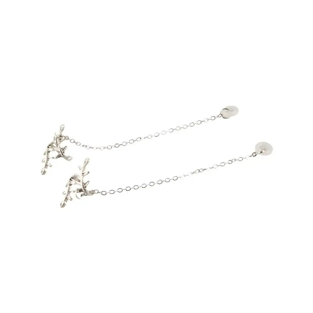 2pcs/pair Leaf Anti-Lost Earphone Clip Hollow Out Ear Decor Bluetooth Earphones Anti-lost Clip Jewelry Ear Clip Headphone Chains Peaceful Pleasures Health and Wellness