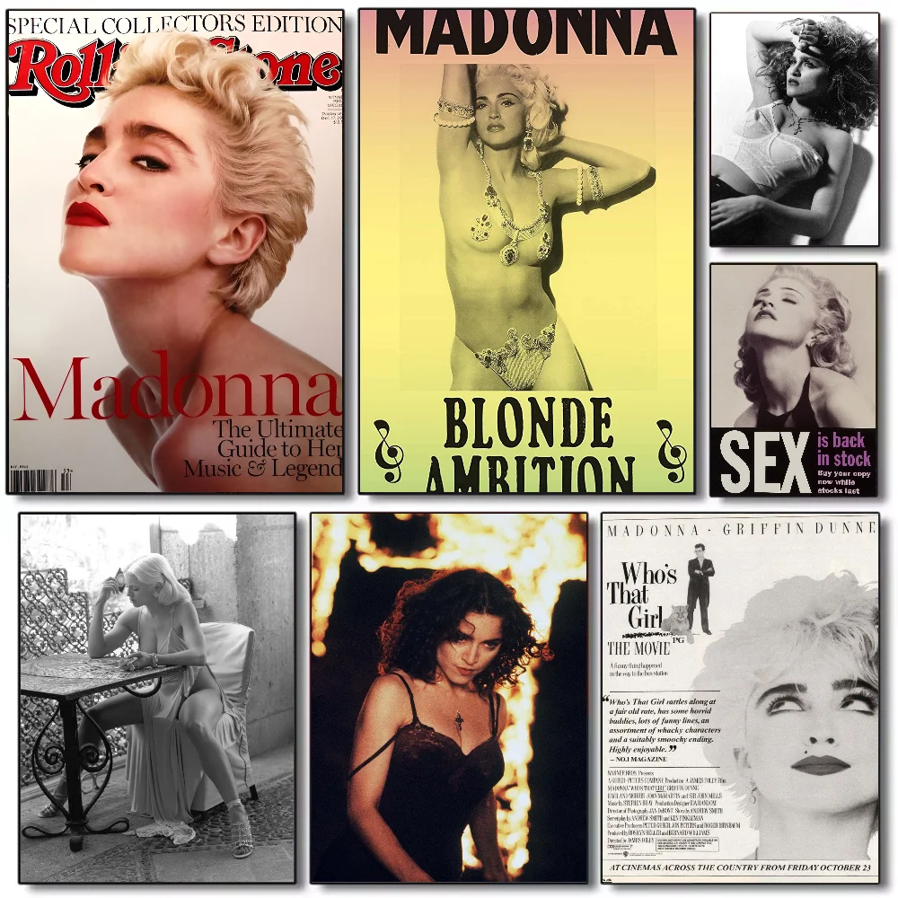 Madonna Bad Girl Retro Print Poster HD art sticky wall waterproof home living room bedroom bar aesthetic decoration Peaceful Pleasures Health and Wellness