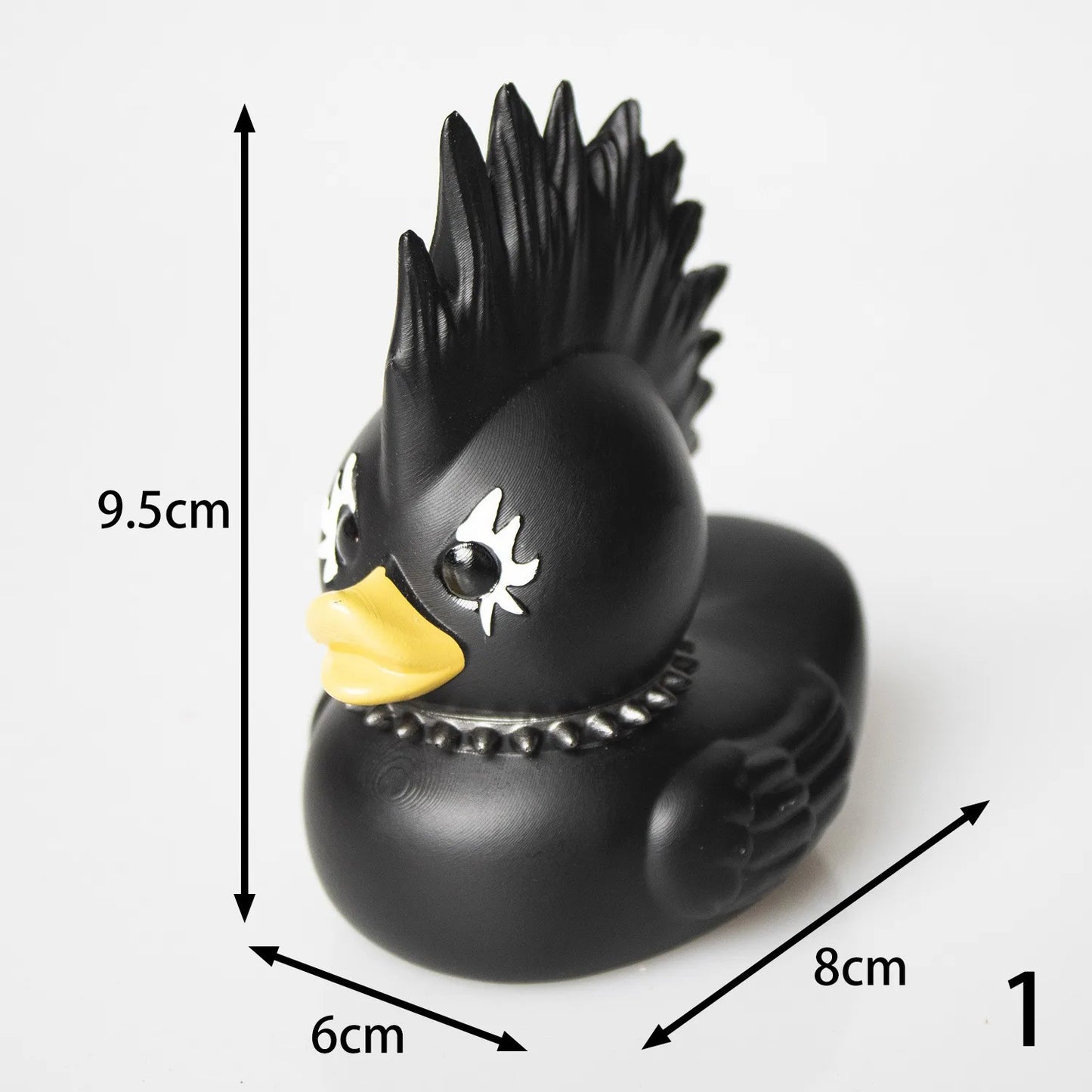 Devil Punk Duck Desktop Ornament Electric Syllable Death Rock Duck Dark Halloween Decoration Doll Peaceful Pleasures Health and Wellness Death Rock Duck