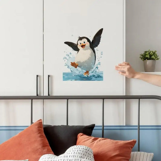 Cute Penguin Waterproof PVC Wall & Bathroom Decal Sticker Decorative Wall Sticker Oasis Select
