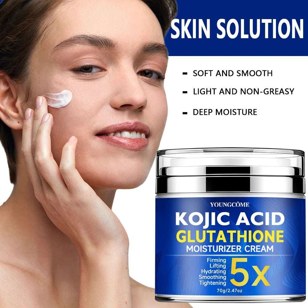 Kojic Acid & Glutathione Face Cream | Anti-Aging Moisturiser Anti-Aging Face Cream Peaceful Pleasures Health and Wellness