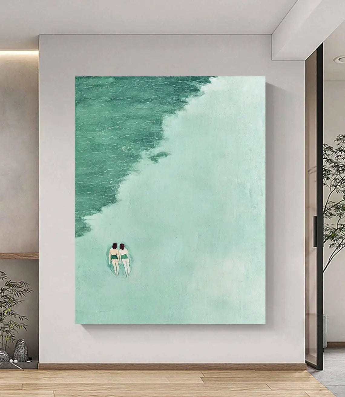 Hand Painted Abstract Canvas Wall Art | Large Colorful Painting Canvas Wall Painting Peaceful Pleasures Health and Wellness 13 50x70cm Unframed
