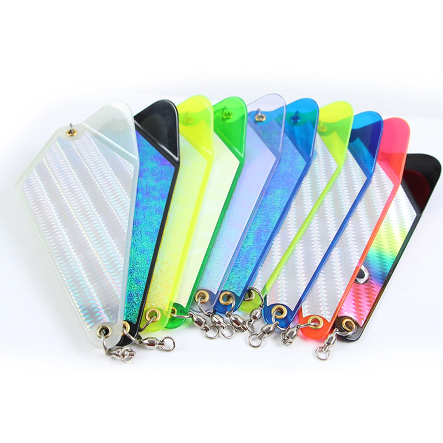 Triangle Trolling Tackle Flasher UV Double-sided Reflective Sea Fishing Bait for Sea Fishing Luminous Lure Boat Accessory Peaceful Pleasures Health and Wellness