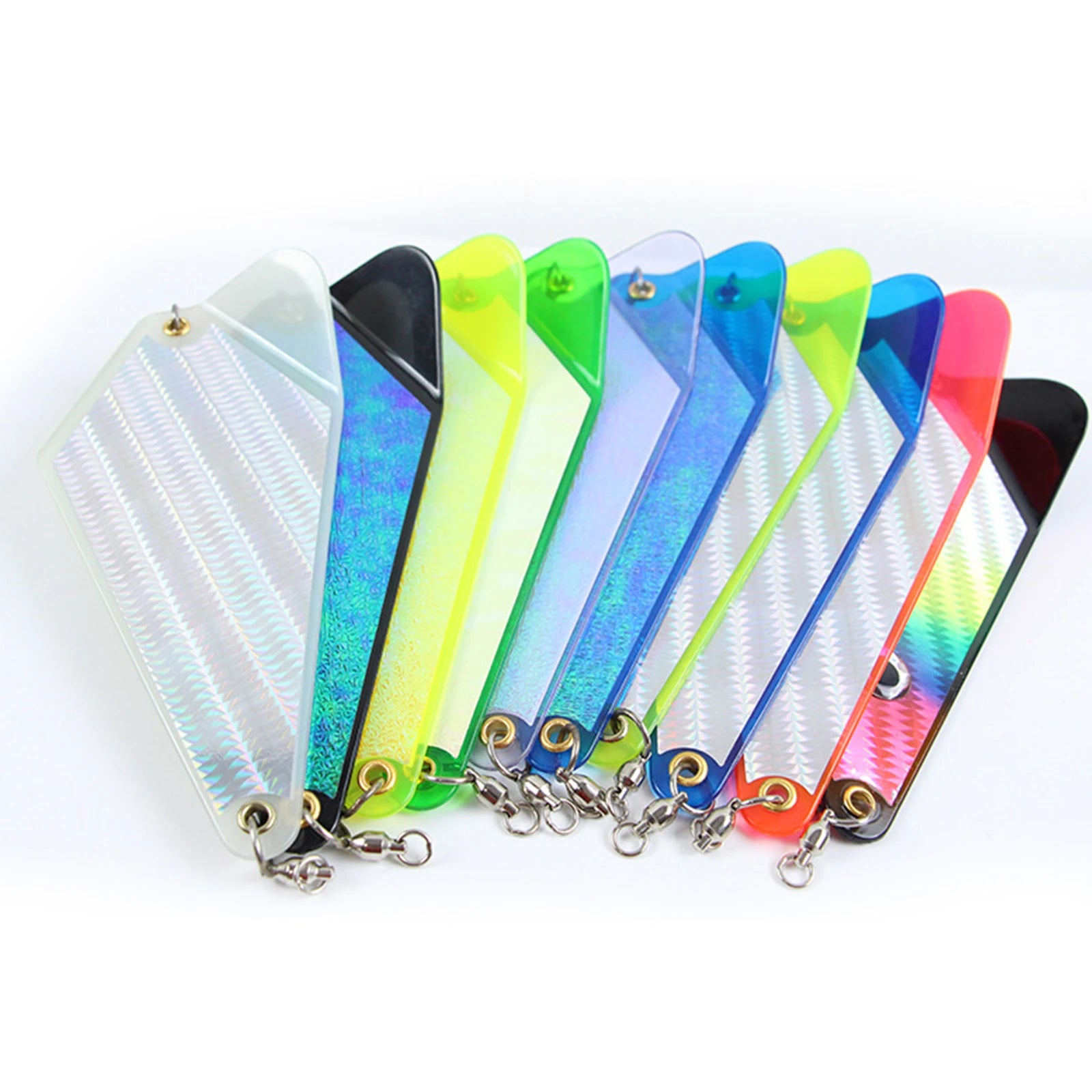 Triangle Trolling Tackle Flasher UV Double-sided Reflective Sea Fishing Bait for Sea Fishing Luminous Lure Boat Accessory Peaceful Pleasures Health and Wellness