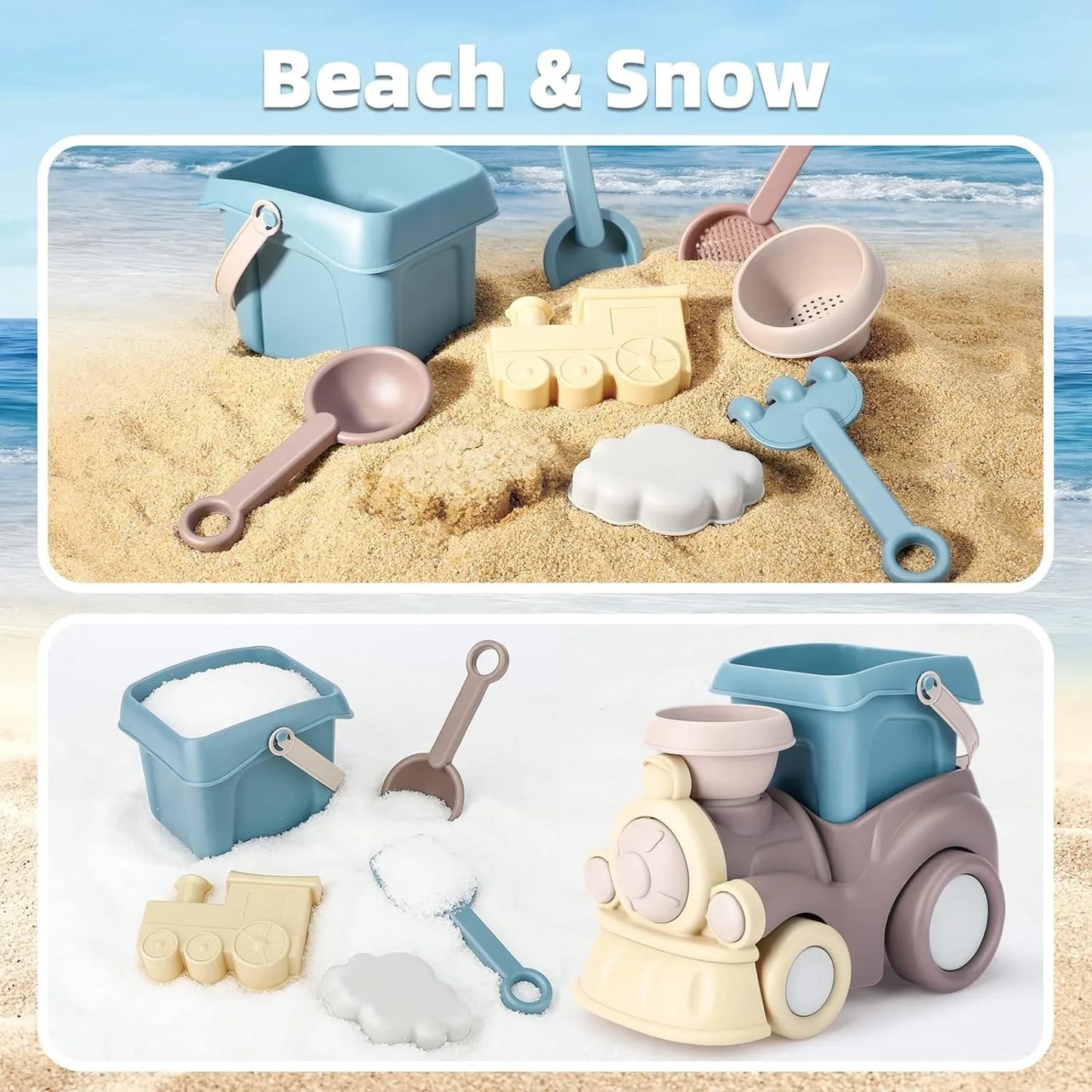 Beach Sand Toys Set for Kids – Bucket, Truck, Rake & More
