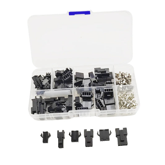 25 Sets in Box SM2.54 2p 3p 4p 2.54mm Pitch Male / Female Pin Header Crimp Terminal Connector Assortment Kit Peaceful Pleasures Health and Wellness Default Title