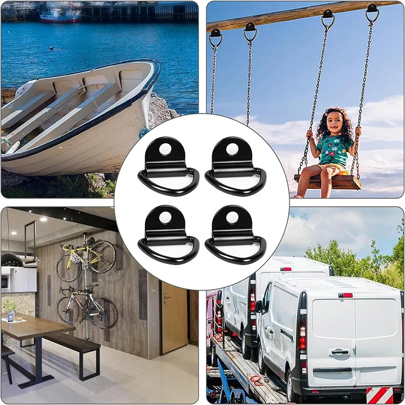 Hook V-shaped D-pull Ring Metal Hooks Truck Trailer Car Compartment Triangular Rope Hook Cargo Fastening Anchor Peaceful Pleasures Health and Wellness