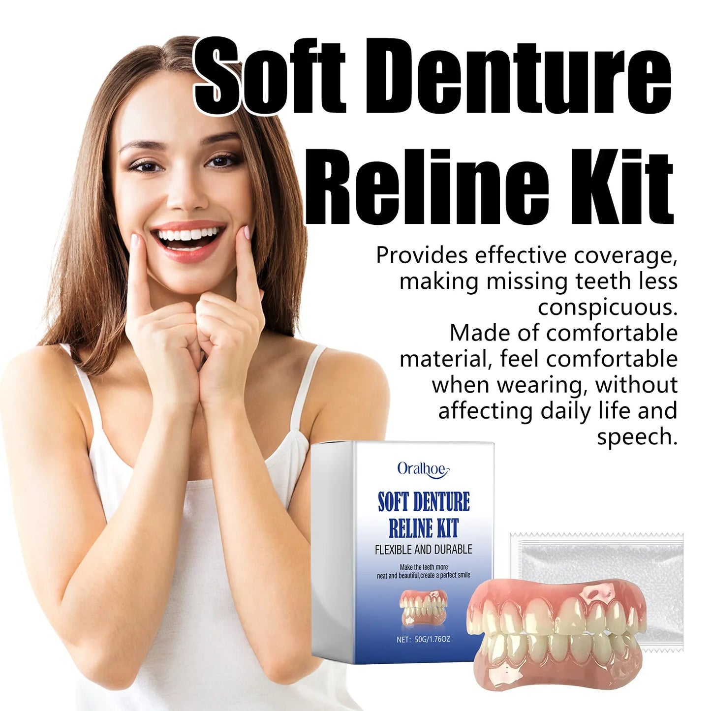 Oralhoe Soft Denture Reline Kit – Temporary Cosmetic Braces