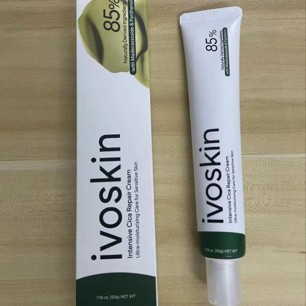 Ivoskin Intensive Cica Repair Cream Korean Ultra-Soothing Hydrating Care Cream For Sensitive Skin With Madecassoside Panthenol Peaceful Pleasures Health and Wellness