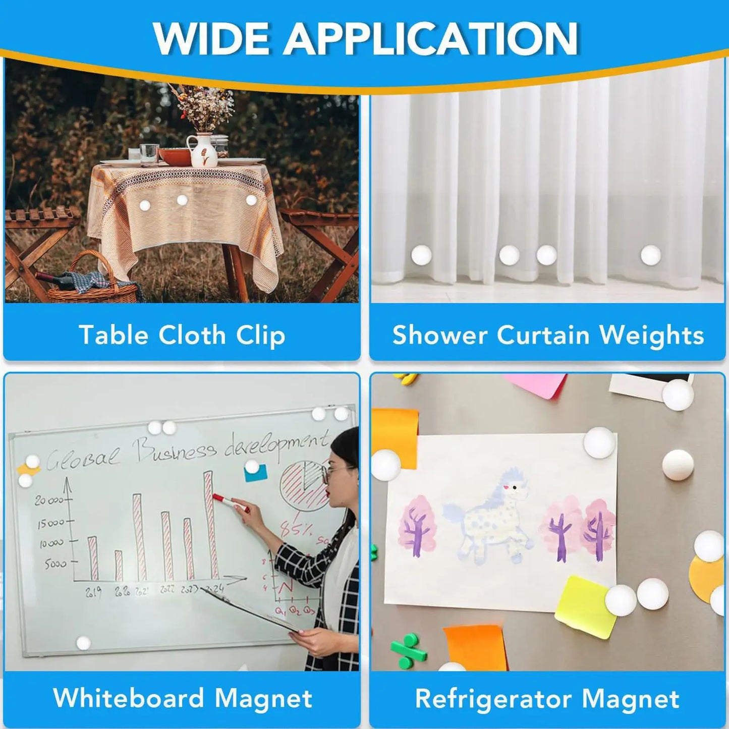 Shower Curtains Weights 8 Pieces Drapery Accessories Magnetic Tablecloth Weights for Homeowner Renter Resident Home Apartment RV Peaceful Pleasures Health and Wellness