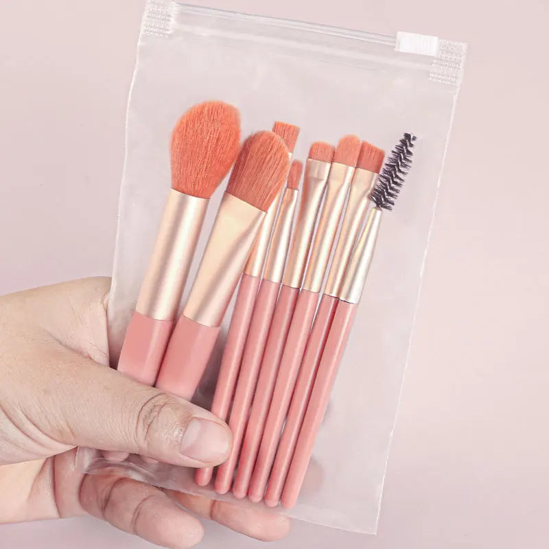 RUNTOIN 8PCS Makeup Brush Set – Face, Eye, Blush & More