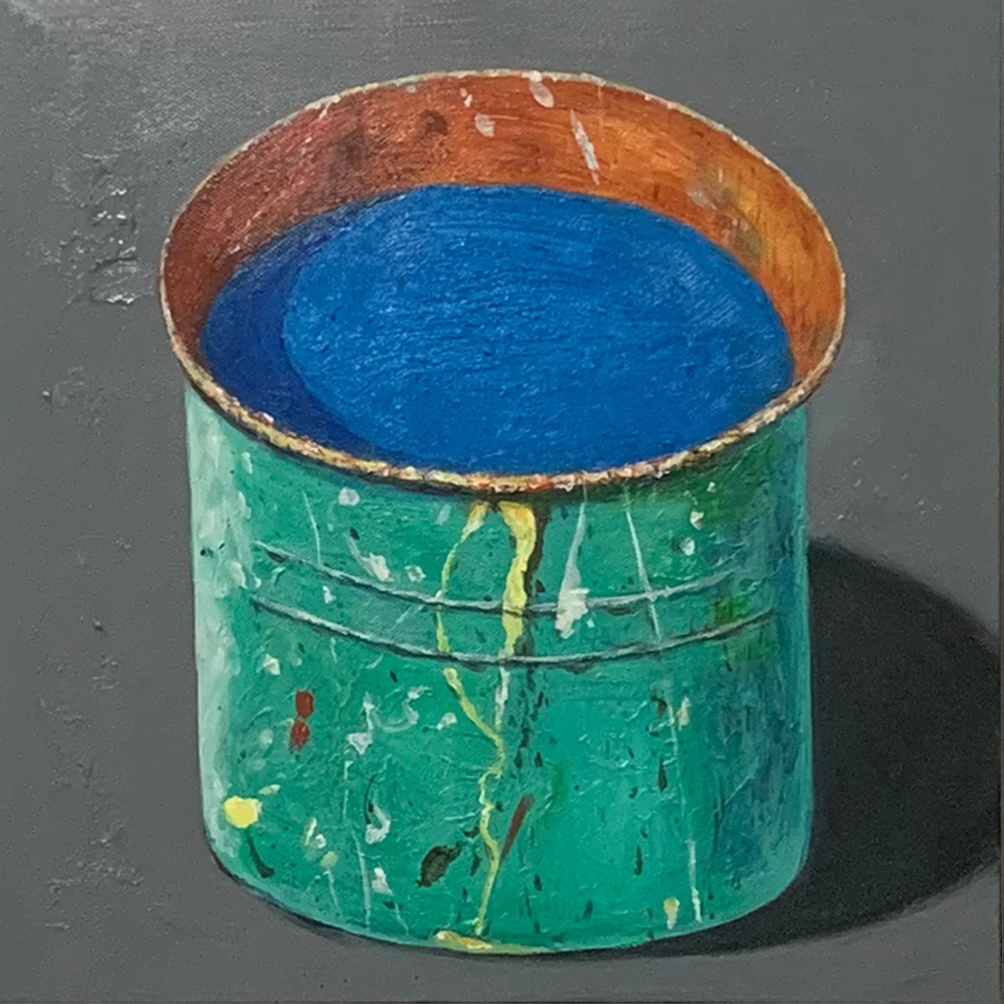 Hand-painted Oil Painting Paintings of Stephane Braud, Acrylic Painting, Paint Bucket with Paint Framed, Ready to Hang Peaceful Pleasures Health and Wellness
