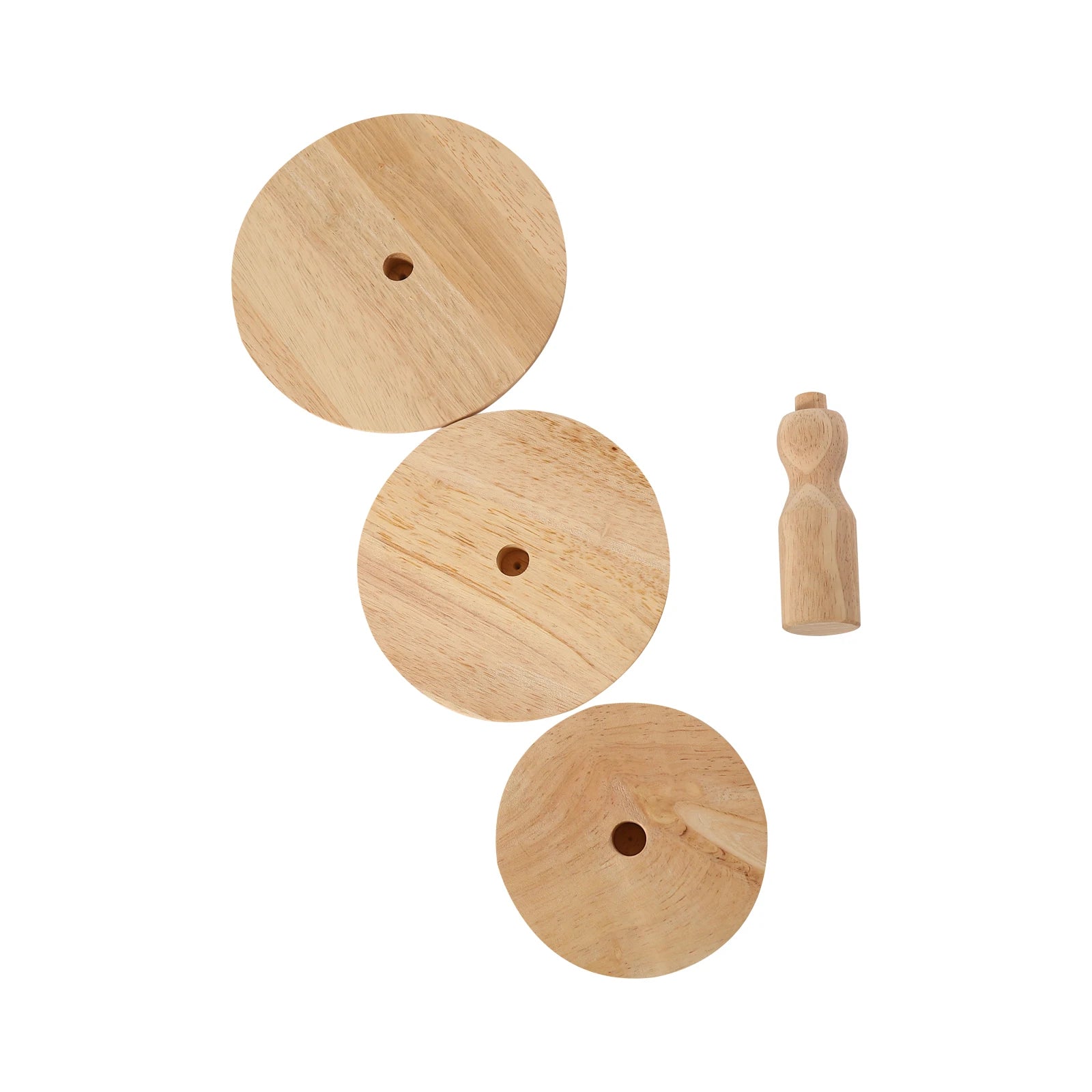 Pottery Mold 4.5'',5.5'',6.5'',7.5",8.5",9.5",10.5" Dishe Plaster Molds Wood Pottery Tools with Handle Press Molds for Pottery Peaceful Pleasures Health and Wellness