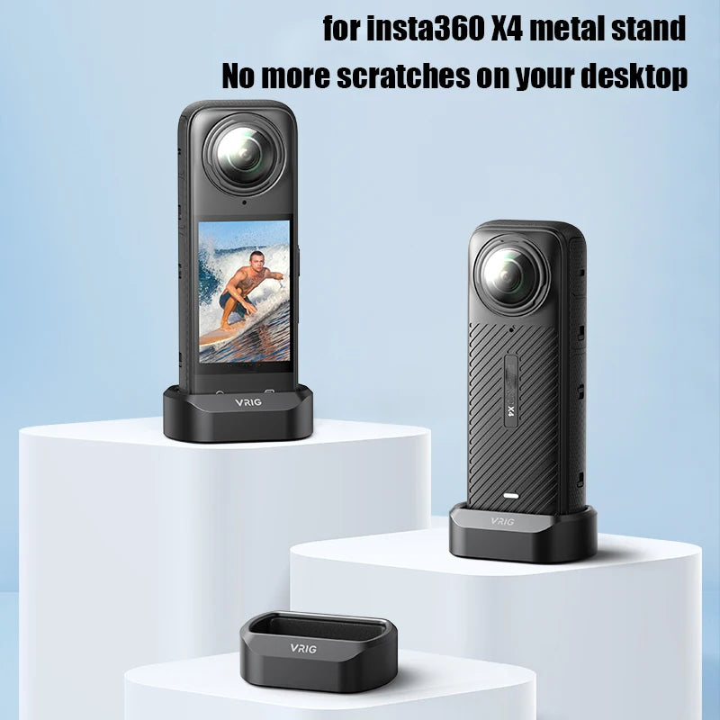 Insta360 X4 Aluminum Alloy Desktop Stand Base | Secure Grip