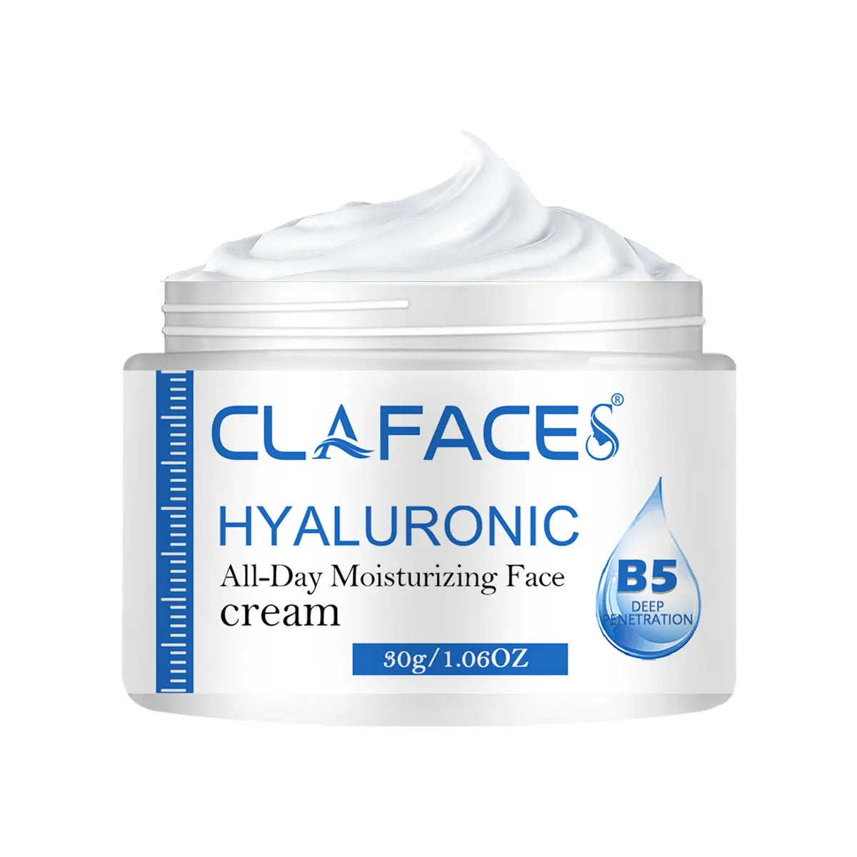 Hyaluronic Acid Collagen Face Cream Smooth Wrinkles Facial Care Moisturizing Nourish Younger Brightening Skin Tone Night Creams Peaceful Pleasures Health and Wellness 30g
