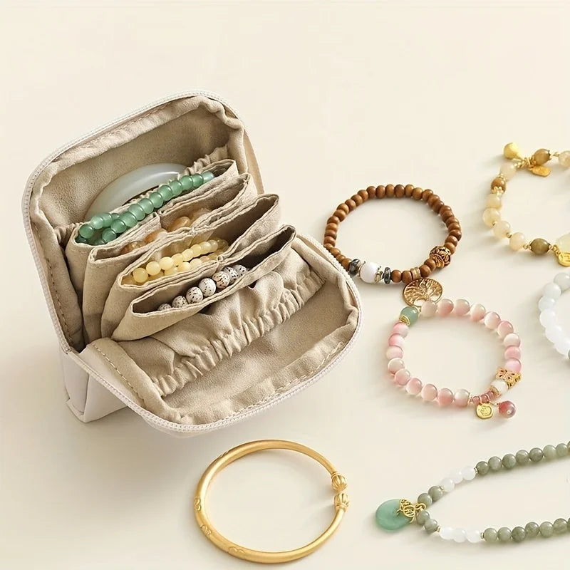 Christmas Gift Holiday Present Travel Accessories Jewelry Bag PU Material, Perfect for Festive Season and Daily Use Peaceful Pleasures Health and Wellness