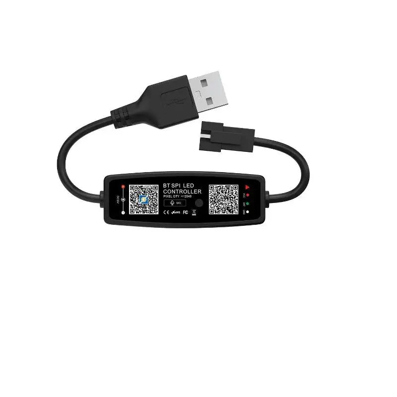 WS2812B Bluetooth LED Controller – App & Music Sync, USB 5V