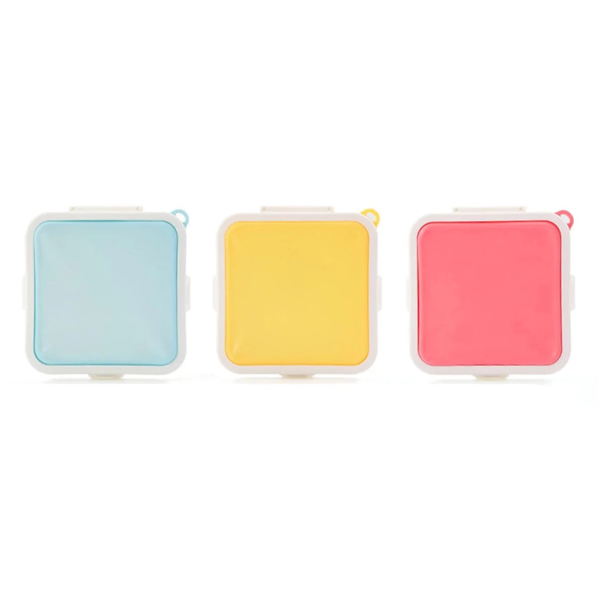 Sandwich Containers Silicone Sandwich Storage Box for Lunch, Travel - Snap-Off for Fruit, Salad, Snacks and Food Storage Peaceful Pleasures Health and Wellness 3pcs 1 1
