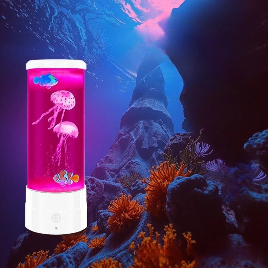 Colorful Jellyfish LED Night Light | USB Atmosphere Bedroom Lamp