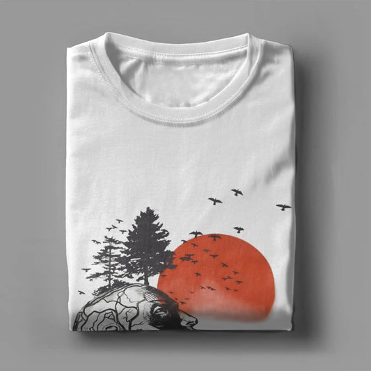 Men's T-Shirt Alan Hangover Awesome Pure Cotton Tee Shirt Short Sleeve T Shirts Round Collar Clothes Summer Peaceful Pleasures Health and Wellness