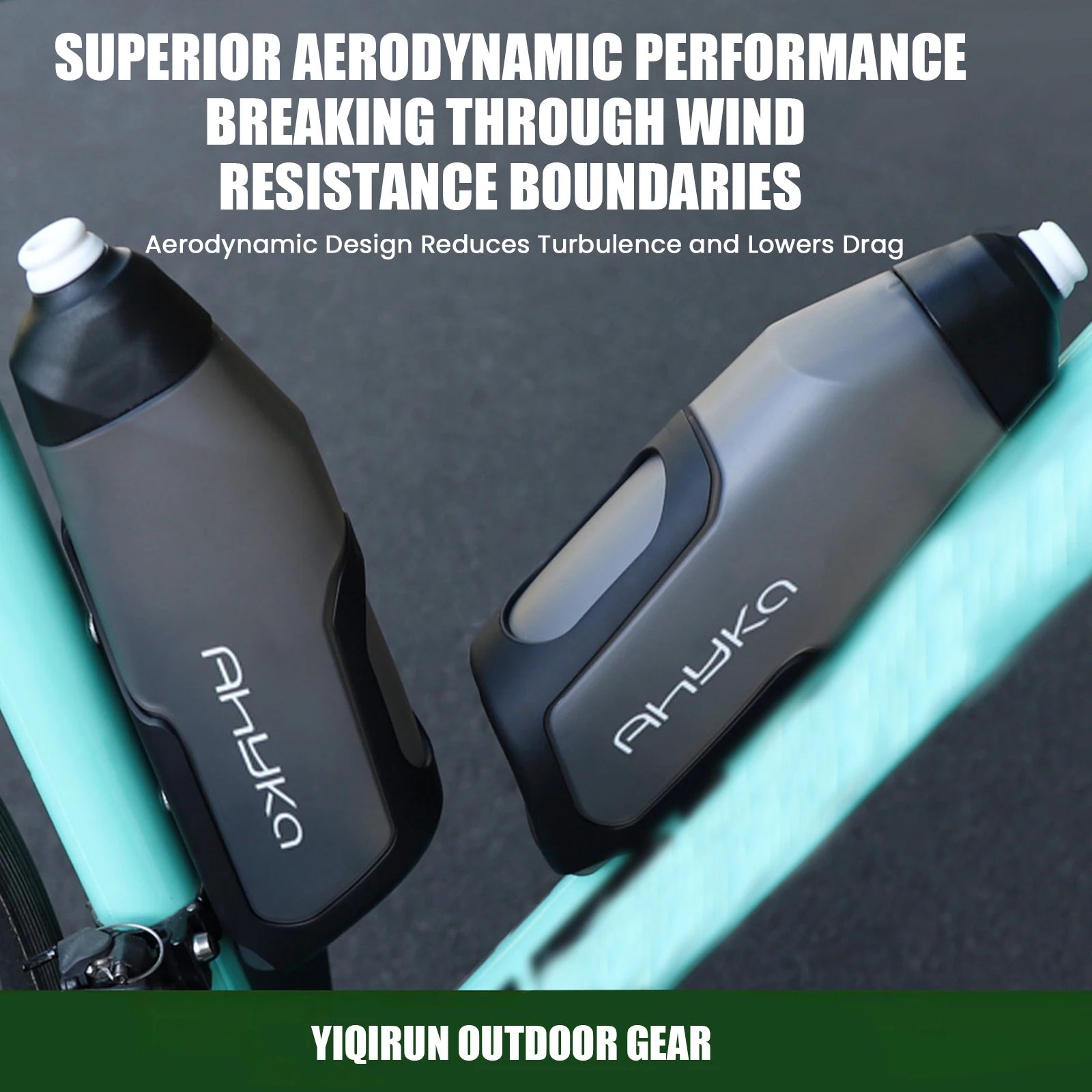 600ml Aero Water Bottle & Cage Road/Triathlon Bike Aerodynamic Bottle Food-Grade PP Airflow Design Large Capacity Biking Kettle Peaceful Pleasures Health and Wellness