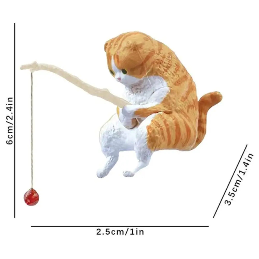 Fishing Cat Miniature Figurine – Aquarium, Bonsai & Desk Decor